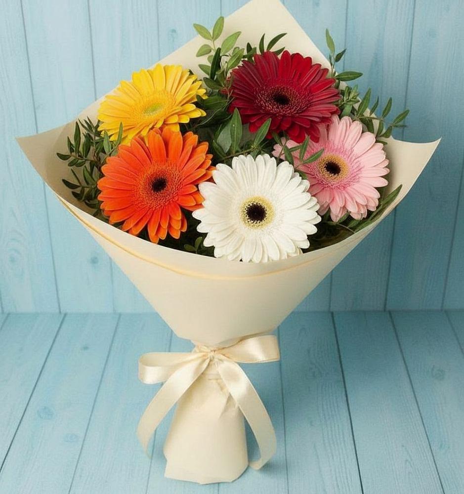 Букет цветов из: Герберы в Лямино