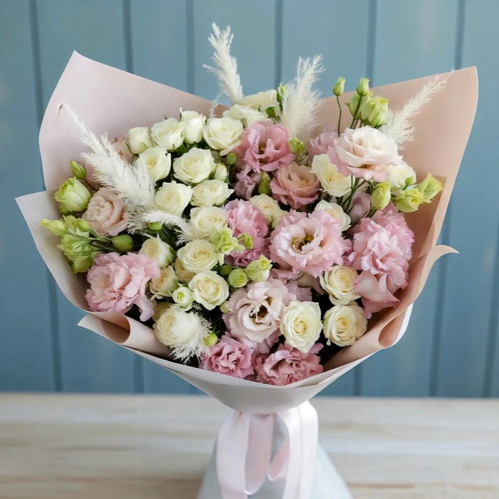 Букет цветов из: Альстромерии и Розы в Лямино