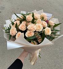 Букет Кремовые розы Латте в Лямино