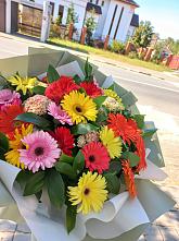 Букет цветов из:  Герберы #REPLACE_PRED# Лямино