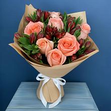 Букет цветов из:  Розы и Альстромерии #REPLACE_PRED# Лямино