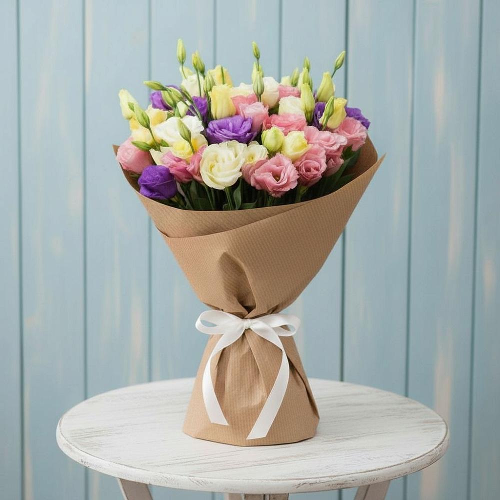 Букет цветов из: Лизиантусы в Лямино