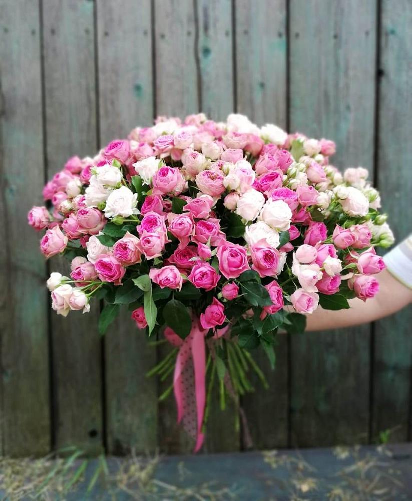 Букет Розовые кустовые розы Натали и Лав Лидия в Лямино