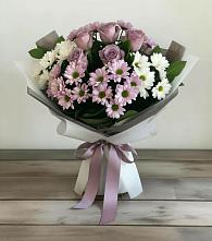 Букет цветов из:  Хризантемы и Розы в Лямино