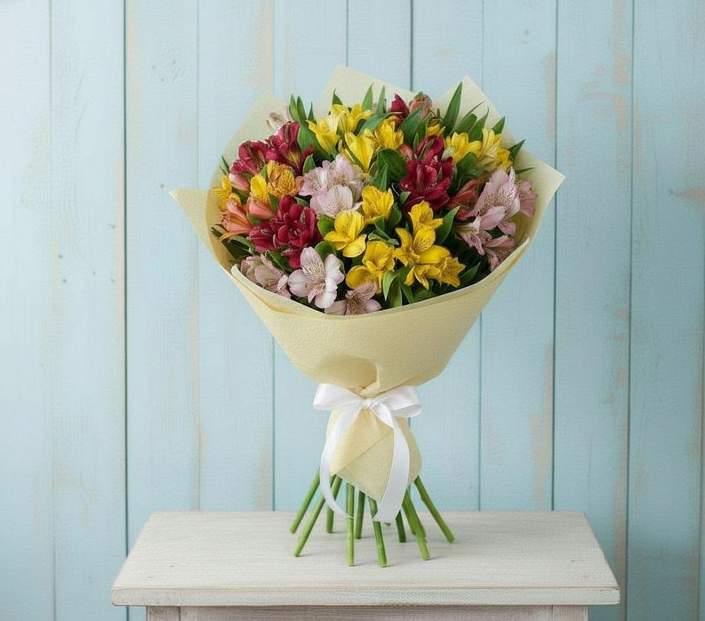 Букет цветов из: Альстромерии в Лямино