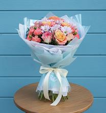 Букет цветов из:  Хризантемы и Розы #REPLACE_PRED# Лямино