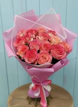 Букет 15 Розовых роз Равель в Лямино