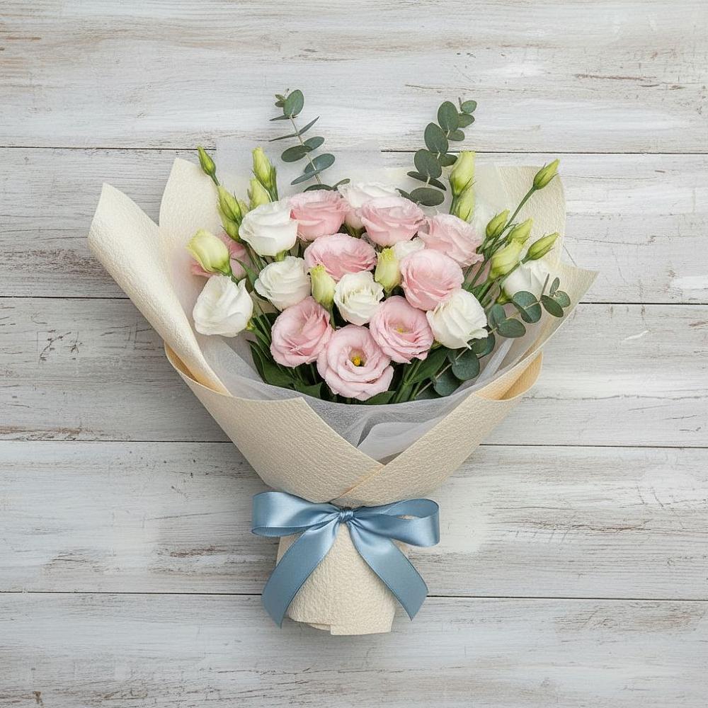 Букет цветов из: Лизиантусы в Лямино